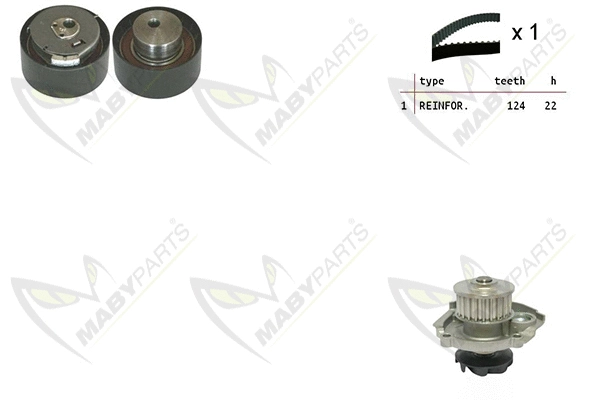 Water Pump & Timing Belt Kit (OBKWP0073)