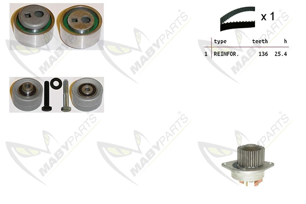 Water Pump & Timing Belt Kit (OBKWP0087)
