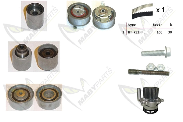 Water Pump & Timing Belt Kit (OBKWP0120)