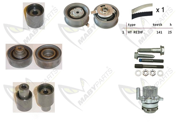 Water Pump & Timing Belt Kit (OBKWP0074)