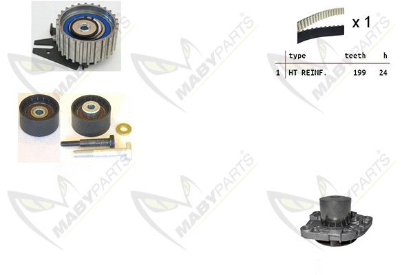 Water Pump & Timing Belt Kit (OBKWP0060)