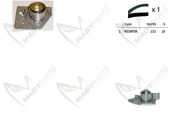 Water Pump & Timing Belt Kit (OBKWP0094)