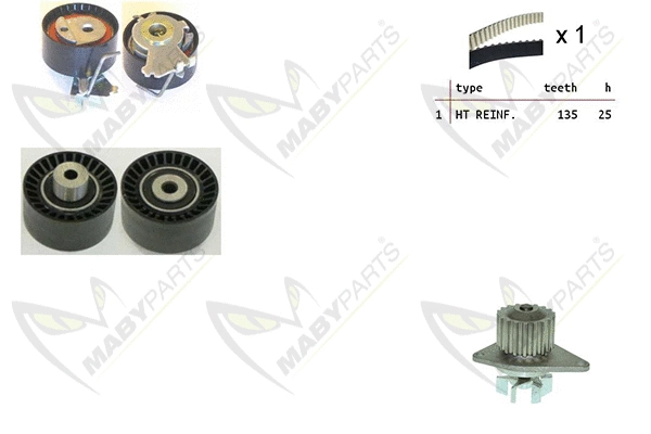 Water Pump & Timing Belt Kit (OBKWP0117)