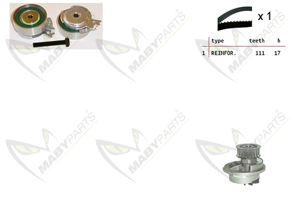 Water Pump & Timing Belt Kit (OBKWP0142)