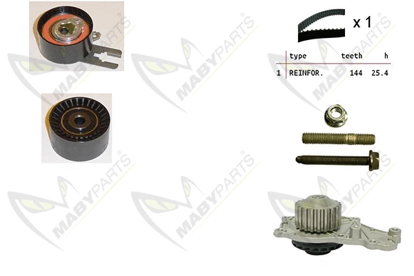 Water Pump & Timing Belt Kit (OBKWP0051)
