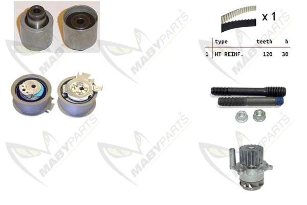 Water Pump & Timing Belt Kit (OBKWP0110)