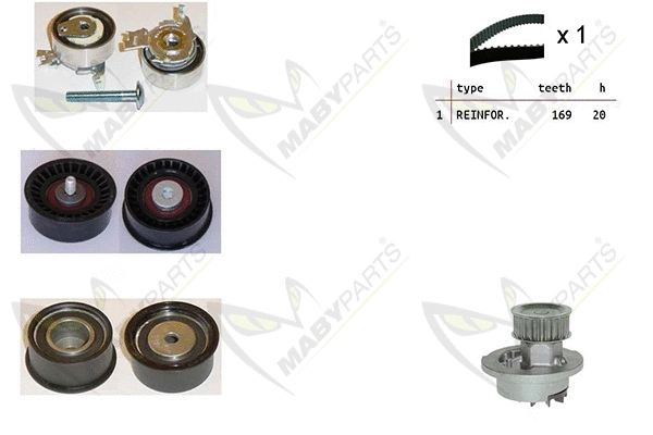 Water Pump & Timing Belt Kit (OBKWP0105)