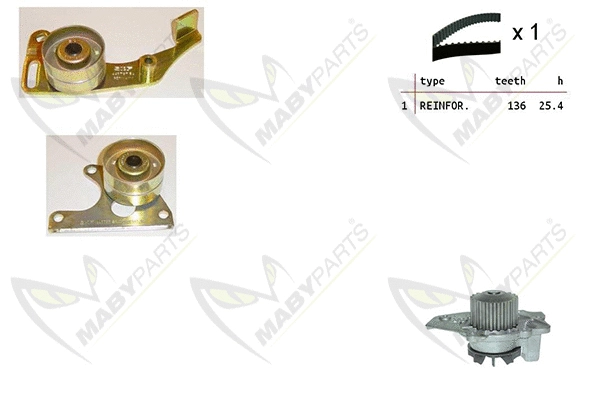 Water Pump & Timing Belt Kit (OBKWP0112)