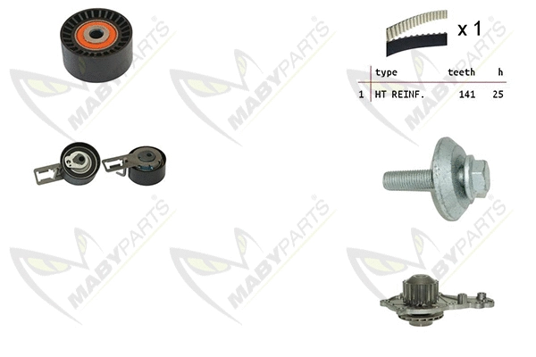Water Pump & Timing Belt Kit (OBKWP0133)