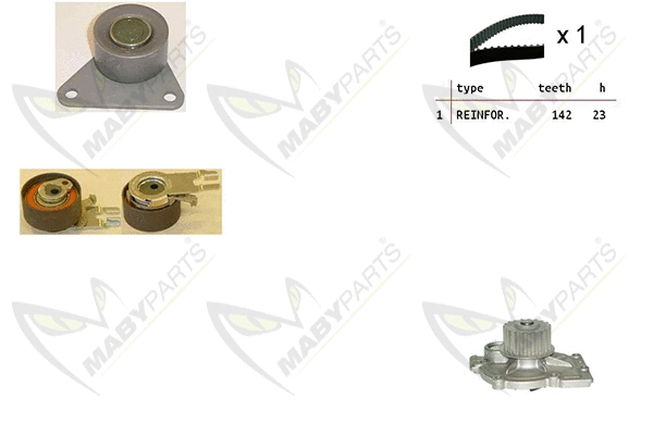 Water Pump & Timing Belt Kit (OBKWP0166)