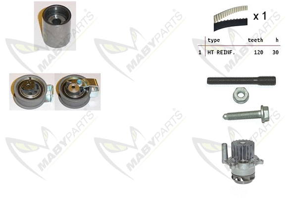 Water Pump & Timing Belt Kit (OBKWP0102)