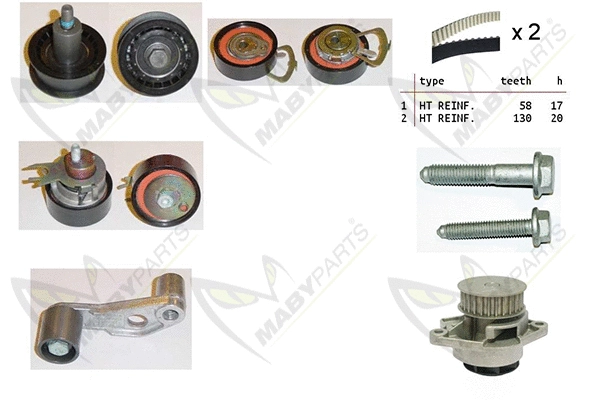 Water Pump & Timing Belt Kit (OBKWP0079)