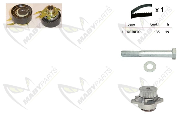 Water Pump & Timing Belt Kit (OBKWP0151)
