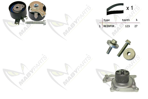 Water Pump & Timing Belt Kit (OBKWP0109)