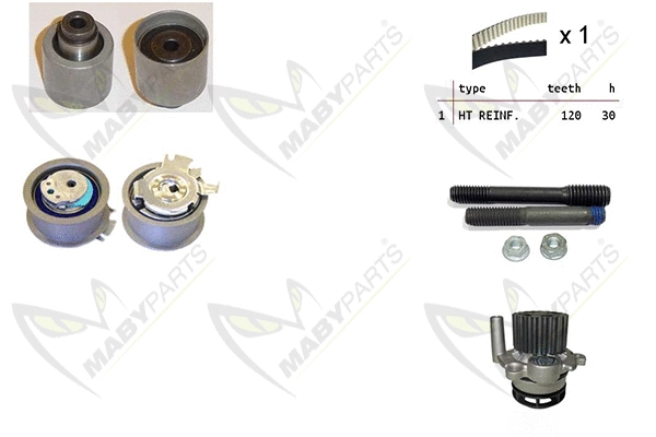 Water Pump & Timing Belt Kit (OBKWP0064)