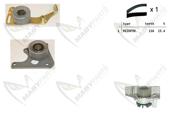 Water Pump & Timing Belt Kit (OBKWP0096)