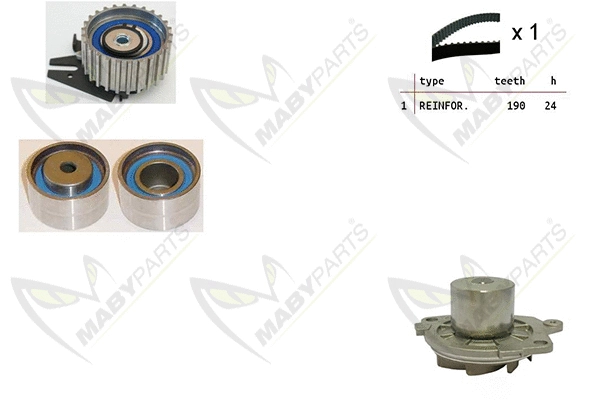 Water Pump & Timing Belt Kit (OBKWP0092)
