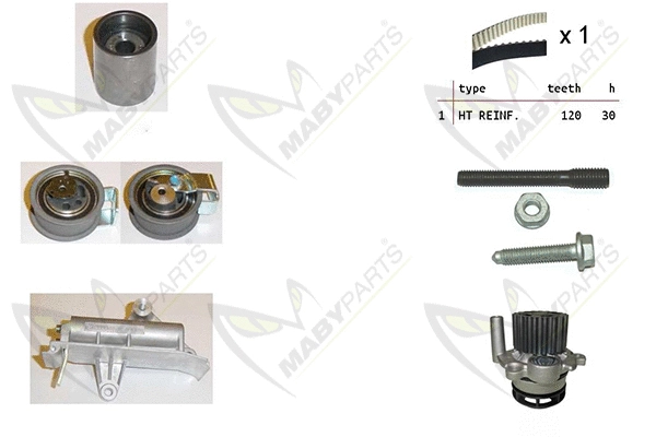 Water Pump & Timing Belt Kit (OBKWP0090)