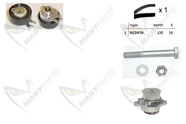 Water Pump & Timing Belt Kit (OBKWP0144)