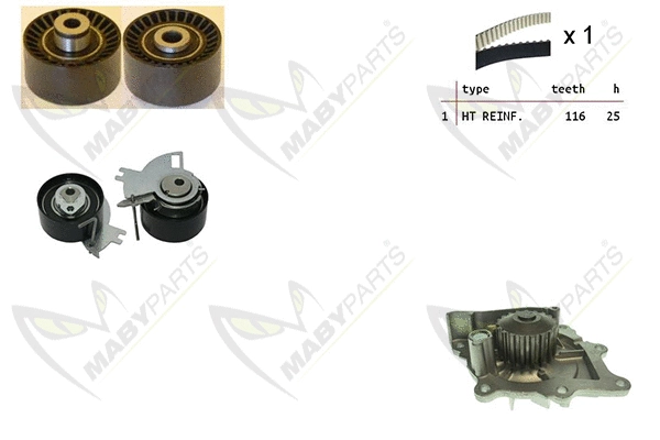Water Pump & Timing Belt Kit (OBKWP0141)