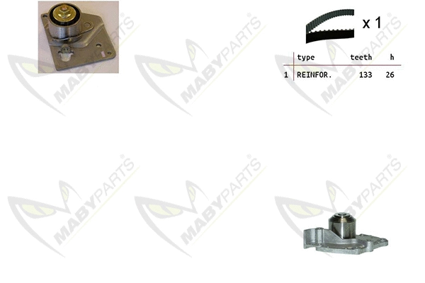 Water Pump & Timing Belt Kit (OBKWP0091)