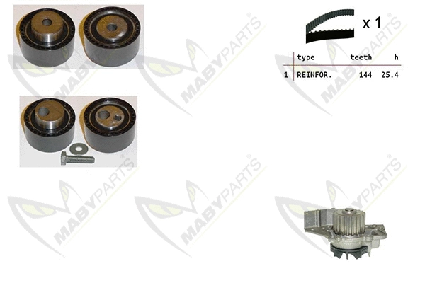 Water Pump & Timing Belt Kit (OBKWP0098)
