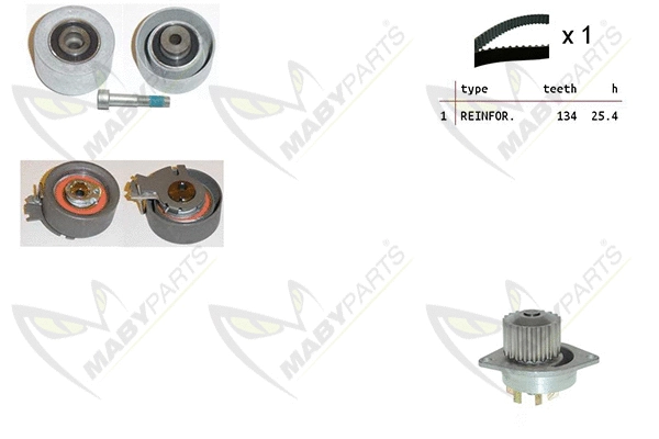 Water Pump & Timing Belt Kit (OBKWP0089)
