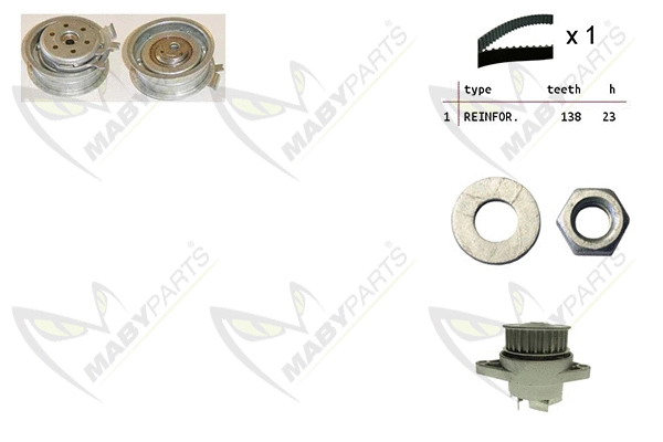 Water Pump & Timing Belt Kit (OBKWP0145)