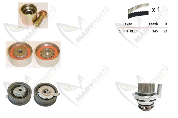 Water Pump & Timing Belt Kit (OBKWP0121)