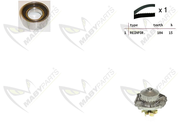 Water Pump & Timing Belt Kit (OBKWP0093)
