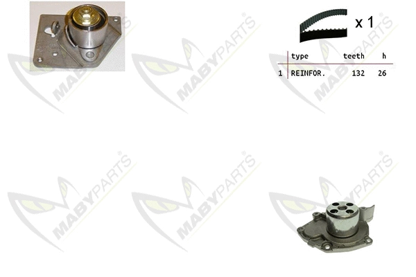 Water Pump & Timing Belt Kit (OBKWP0154)