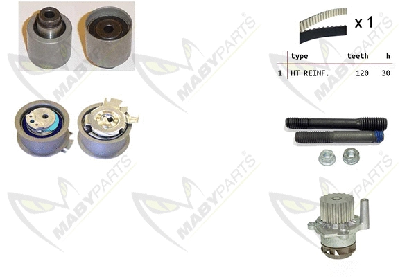 Water Pump & Timing Belt Kit (OBKWP0062)