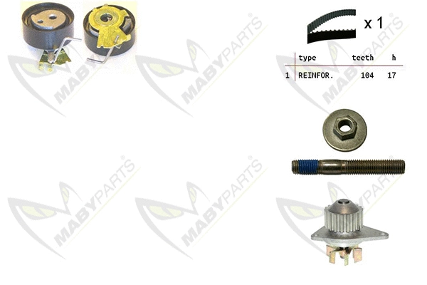 Water Pump & Timing Belt Kit (OBKWP0063)
