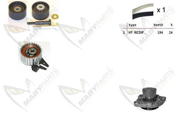 Water Pump & Timing Belt Kit (OBKWP0054)