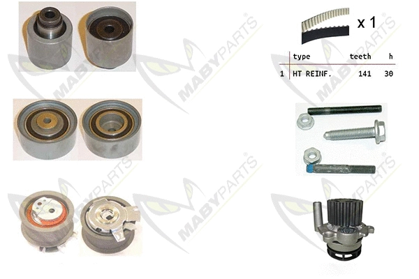 Water Pump & Timing Belt Kit (OBKWP0067)