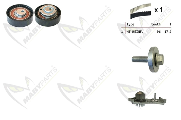 Water Pump & Timing Belt Kit (OBKWP0129)