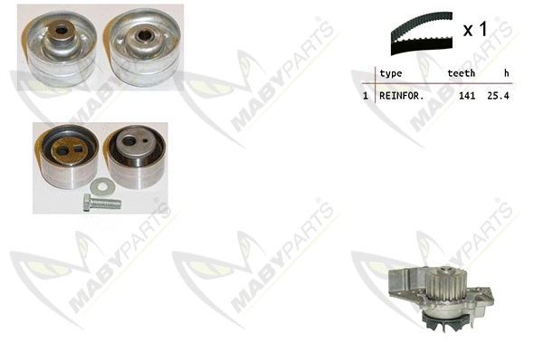 Water Pump & Timing Belt Kit (OBKWP0076)