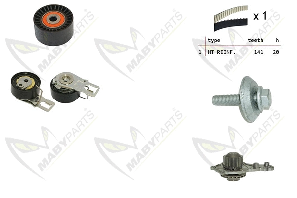 Water Pump & Timing Belt Kit (OBKWP0140)