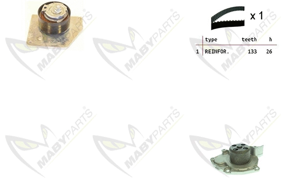 Water Pump & Timing Belt Kit (OBKWP0165)