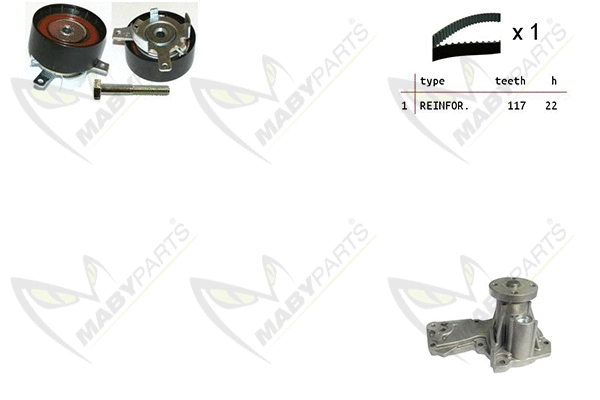 Water Pump & Timing Belt Kit (OBKWP0119)