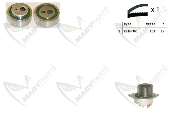 Water Pump & Timing Belt Kit (OBKWP0126)