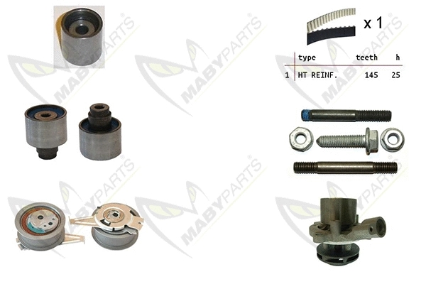 Water Pump & Timing Belt Kit (OBKWP0135)