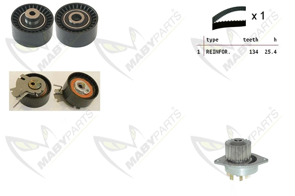 Water Pump & Timing Belt Kit (OBKWP0082)