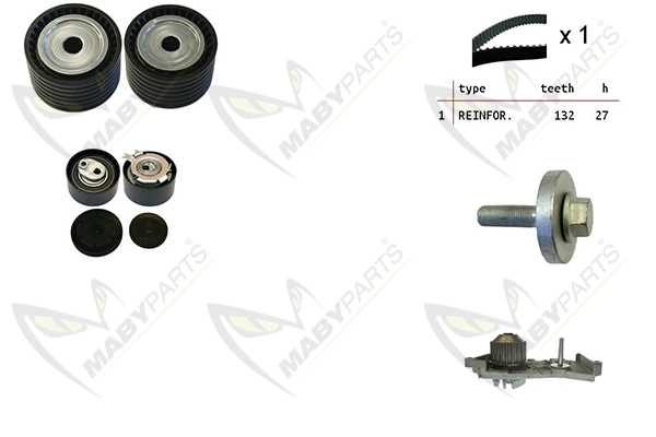 Water Pump & Timing Belt Kit (OBKWP0070)