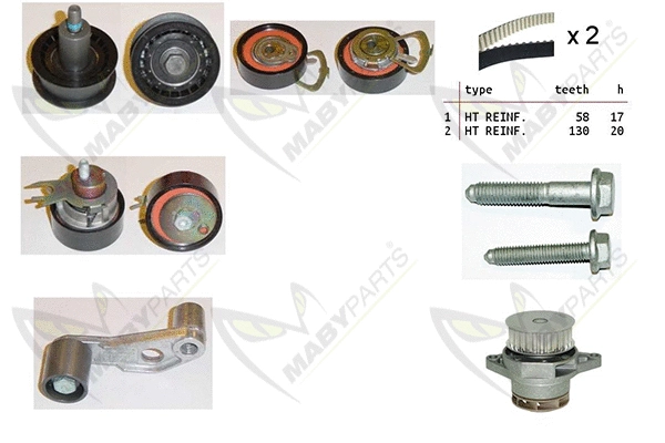 Water Pump & Timing Belt Kit (OBKWP0101)