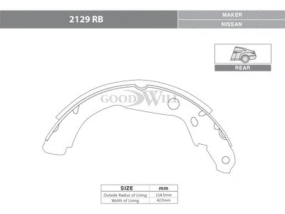 Brake Kit, drum brake (2129 RB)