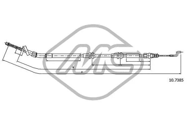 Cable Pull, parking brake (83769)