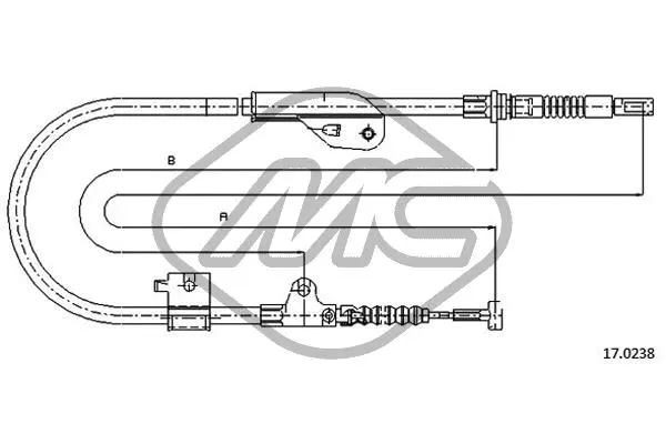 Cable Pull, parking brake (82324)