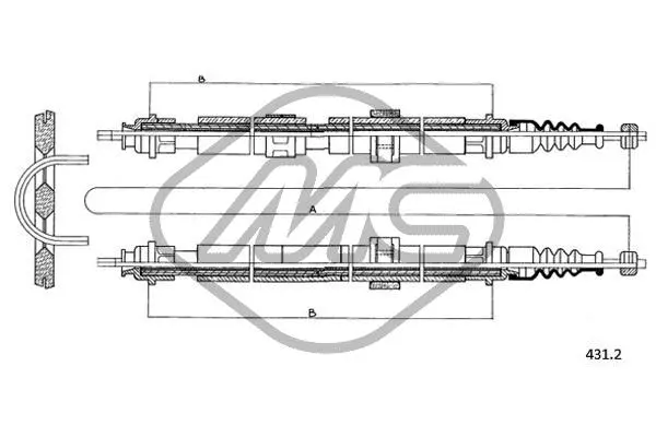 Cable Pull, parking brake (81290)