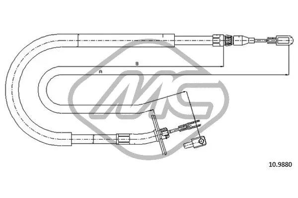 Cable Pull, parking brake (80968)